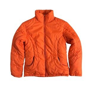Authentic Y2K Antidote Vibrant Orange Quilted Puffer Jacket